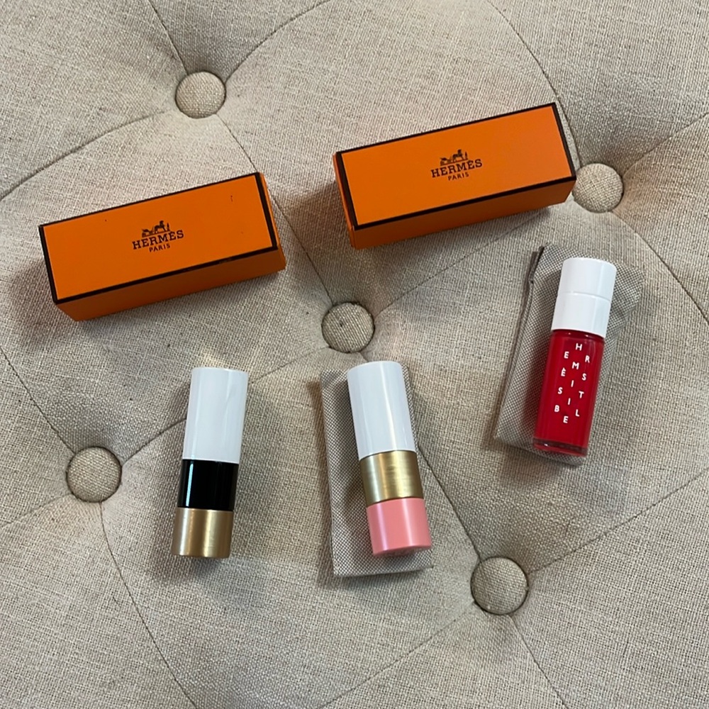 Three Hermes lip products